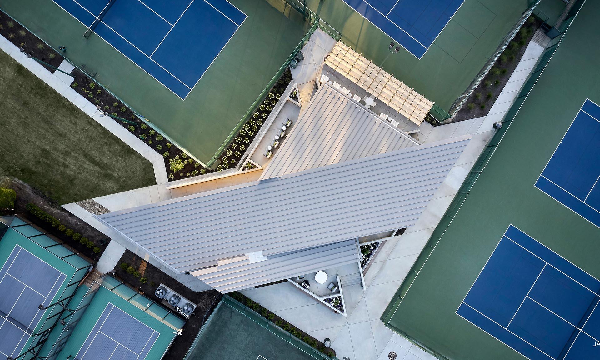 Tennis Pavilion overhead shot
